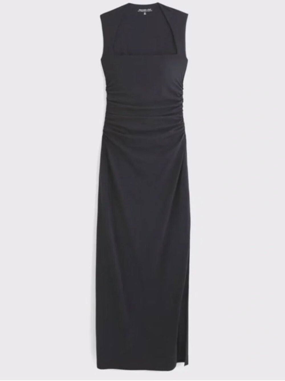 Abercrombie & Fitch Modal Blend Sleeveless Ruched Maxi Dress Black M